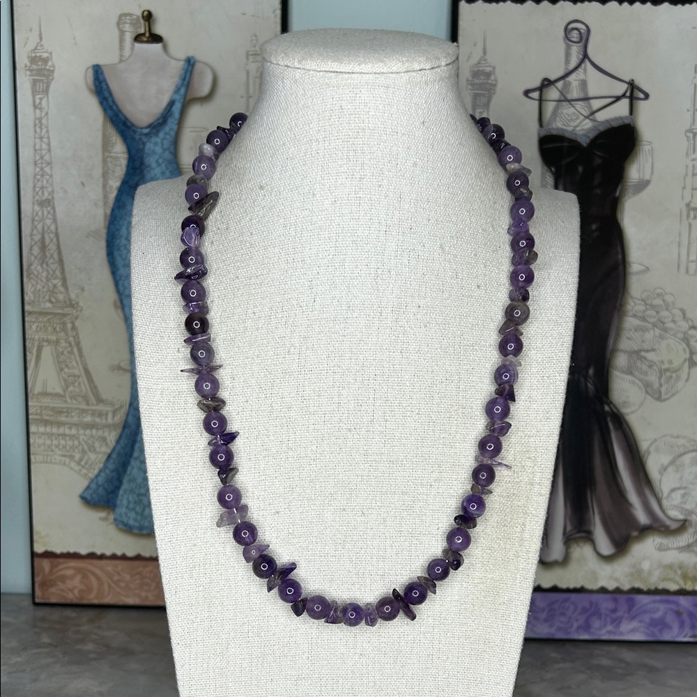 Veronese Amethyst Necklace 8” Drop with extender